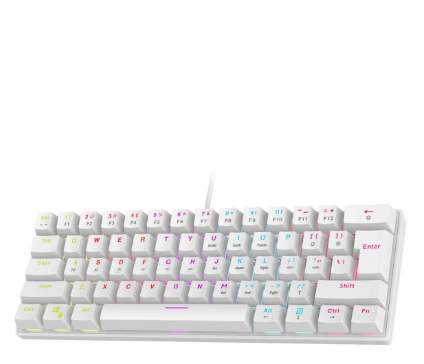 Rampage PLOWER K60 WHITE Blue Switch - 1314859 - zdjęcie 5